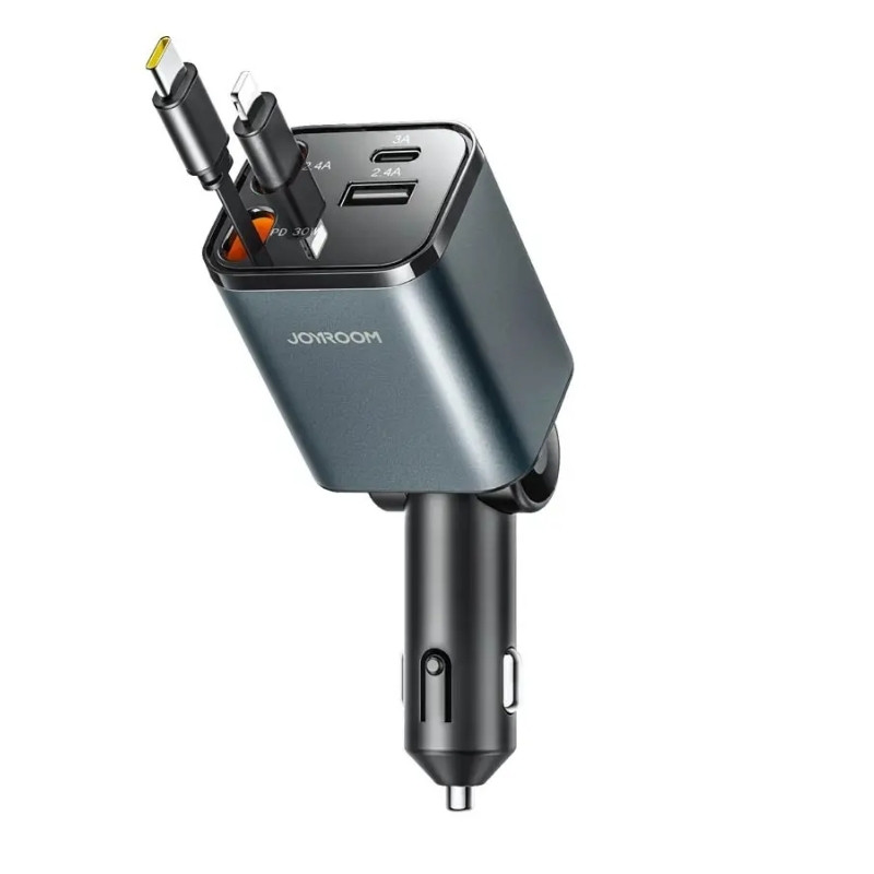 Chargeur de Voiture Joyroom 65 W avec câble rétractable - Ítem